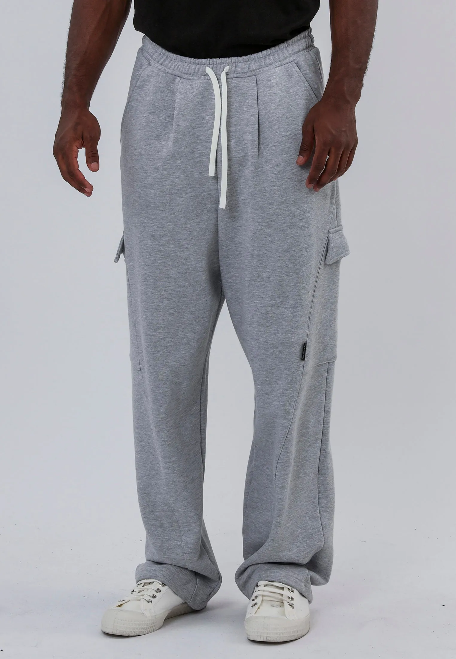 RELAXED CARGO PANTS GREY MARL Practical Wear All Day Fit