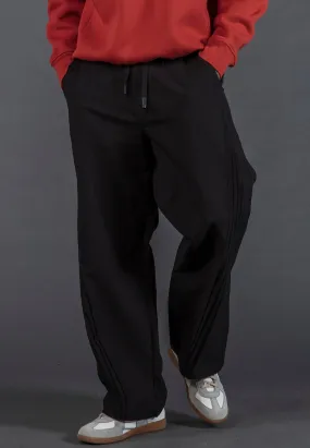 Adjustable loop Premium Quality RELAXED THREAD PANTS BLACK