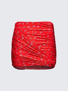Design Detail Cozy Vibe Draped Mini Swim Skirt