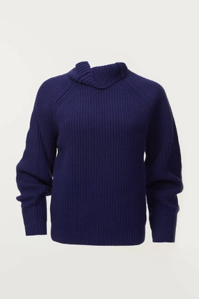 Basic Layer Fiona Sweater In Night Blue