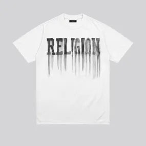 RELIGION BLEEDING T-SHIRT WHITE Cozy Comfort Look Long sleeved warmth