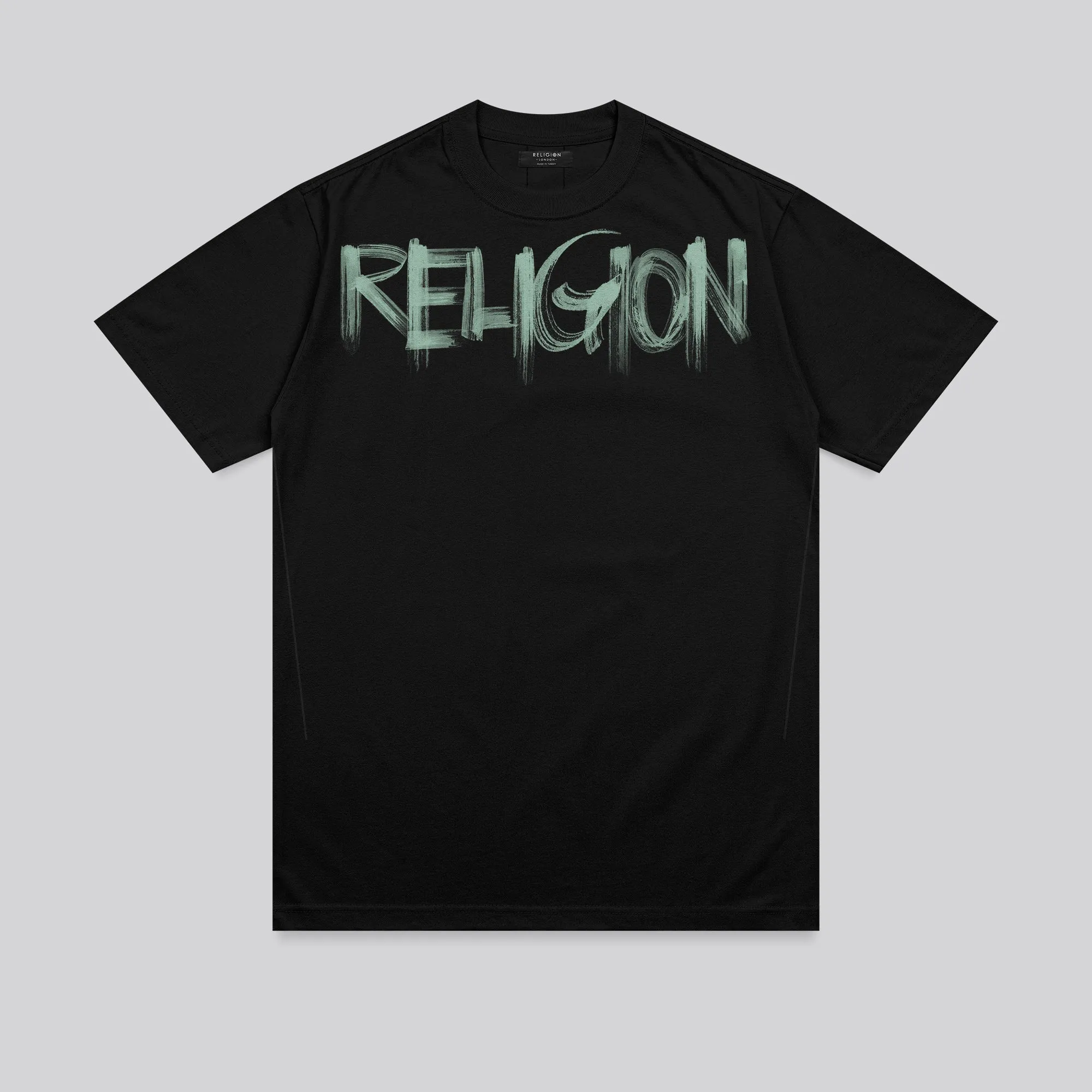 Comfy Layer Wear RELIGION BRUSH T-SHIRT BLACK