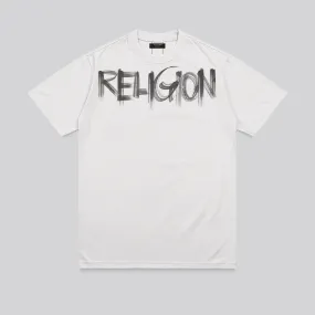 RELIGION BRUSH T-SHIRT WINTER WHITE Sublimation Resistant Fabric