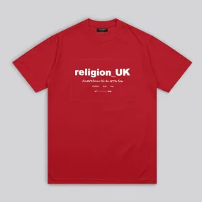 RELIGION UK T-SHIRT BRIGHT RED SlimFit Non Irritating Tags