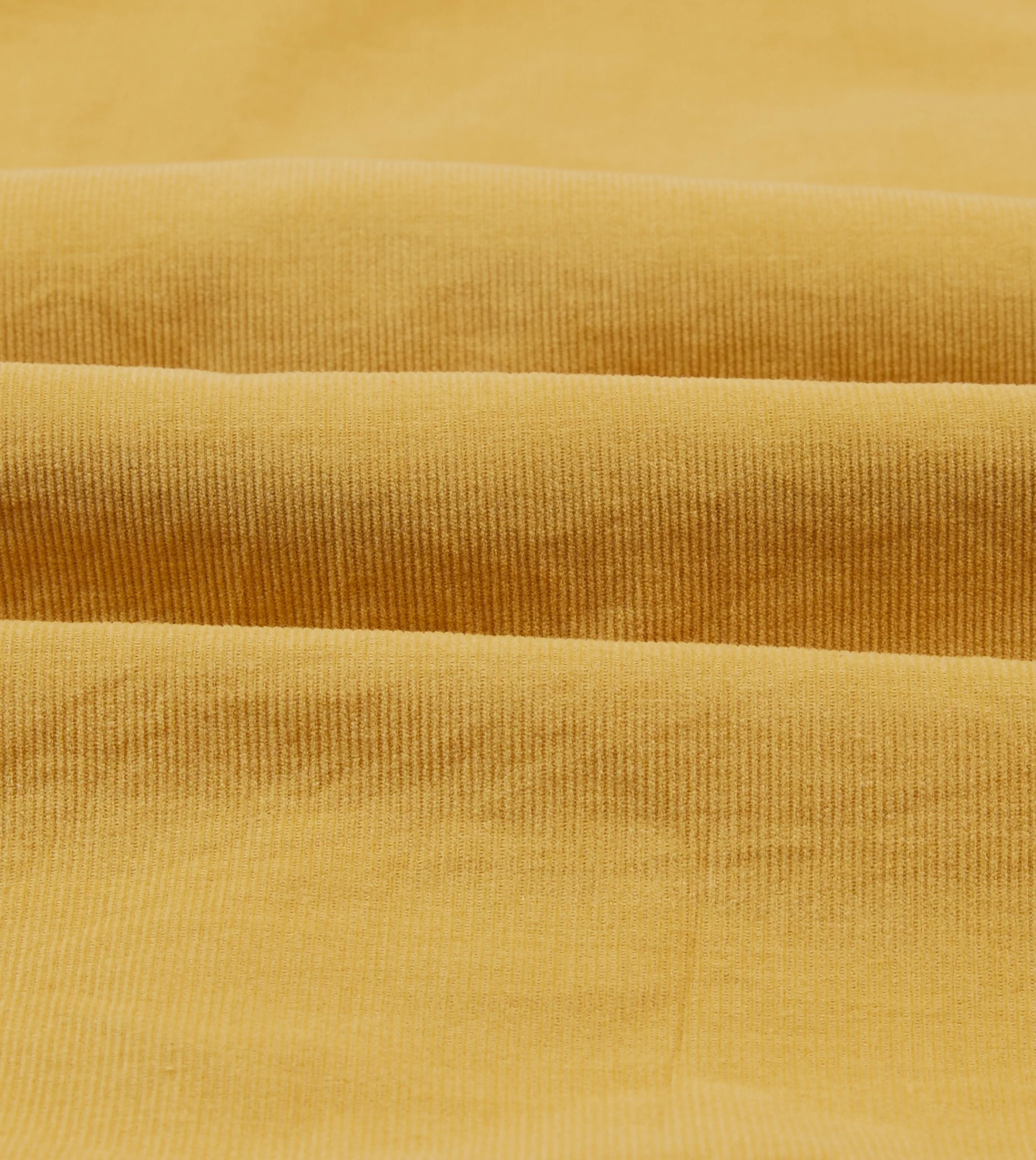 Yellow Corduroy Two-Pocket Western Shirt Summer Camp