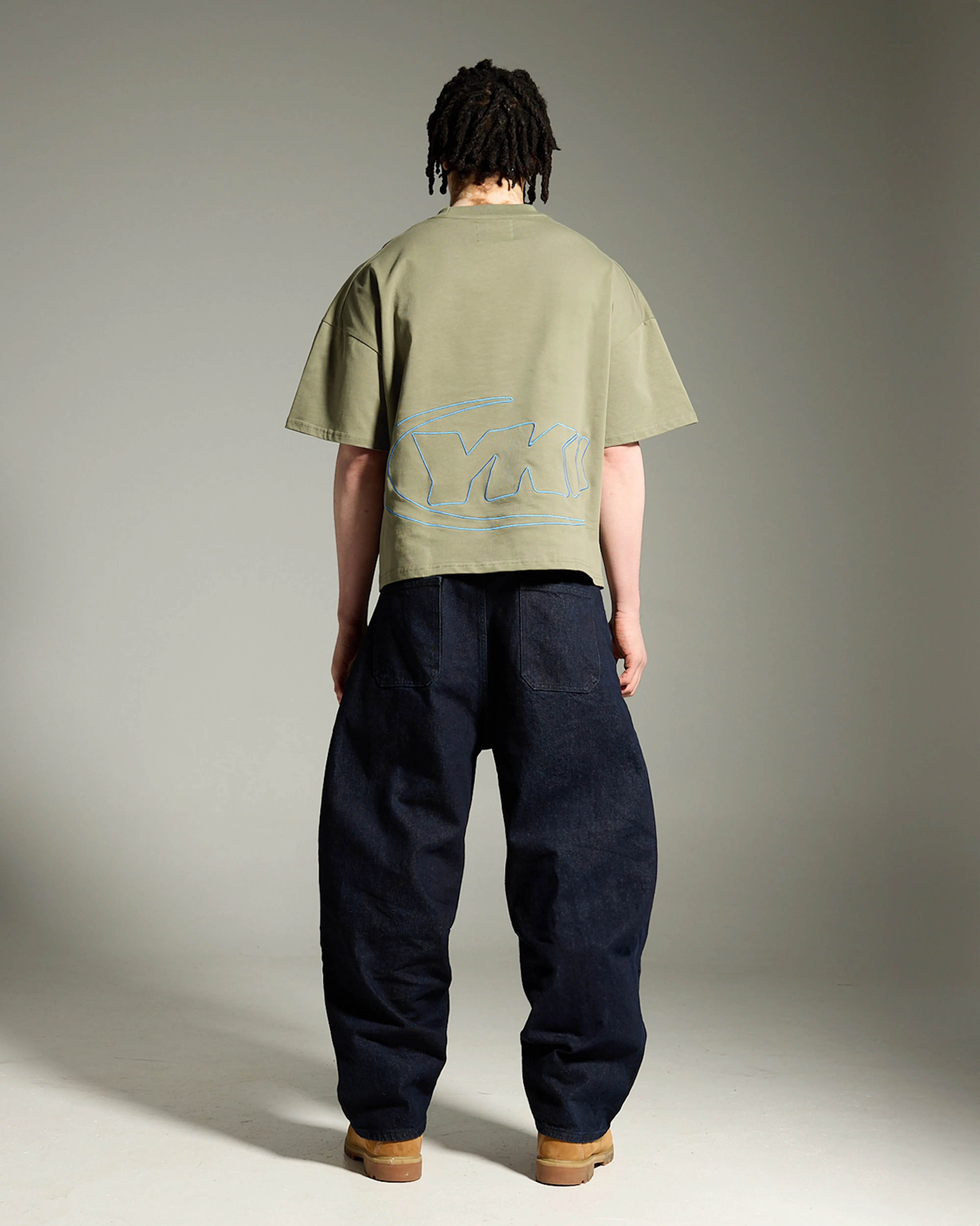 Outline Icon Tee | Pistachio V neck elegance Versatile Wearable