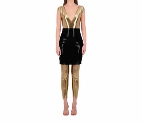Hypoallergenic fabric Bare Mini Skirt In Holographic Black