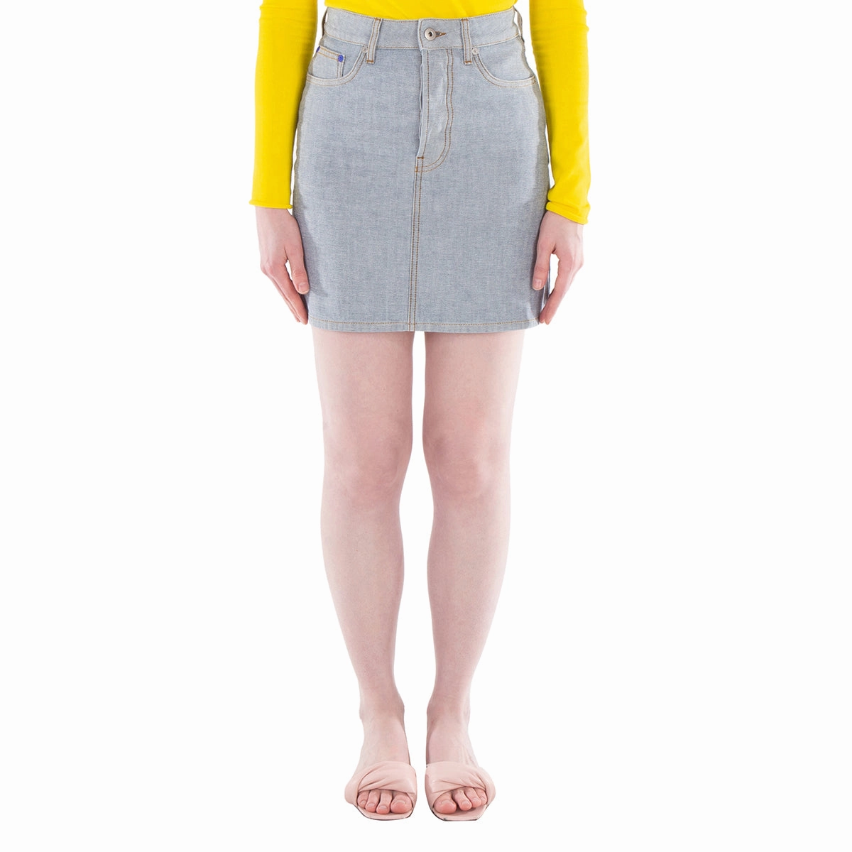 Burberry EKD Jacquard Denim Skirt Breathable fabric