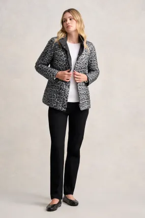 Reversible Puffer Jacket - Black Leopard TearResistant Reinforcements