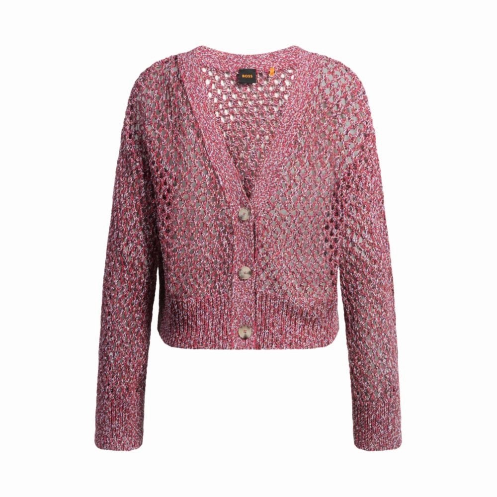 Chilly Day Knitwear Simple Cozy Reversible cardigan with open structure