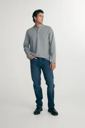 Rib henley t-shirt FunctionalPockets Essential Casual