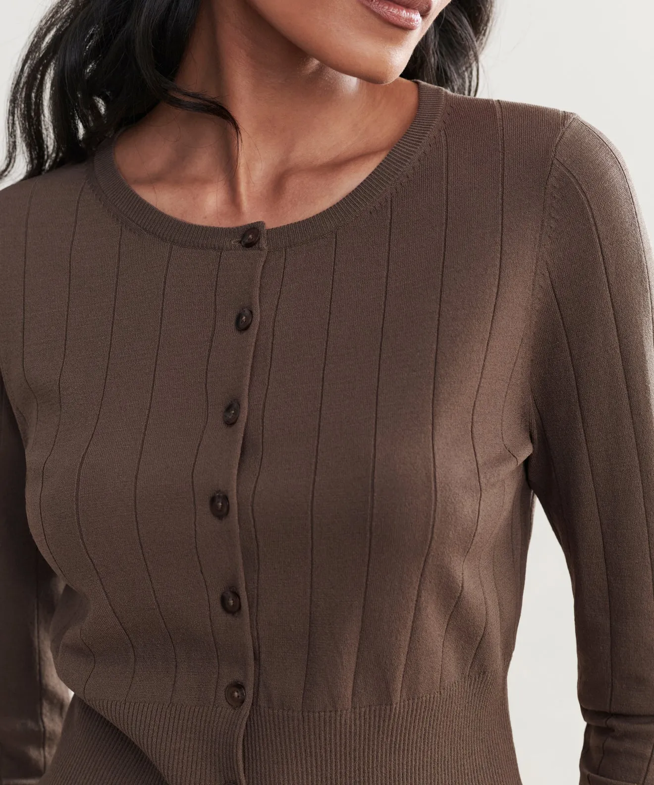 Shrink Resistant Process Ribbed Finley Cardigan