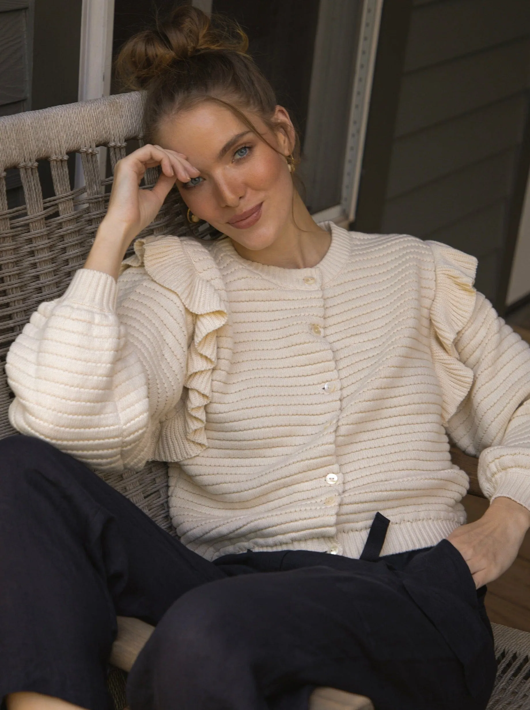 Maelle Cardigan - Ivory Outdoor Style
