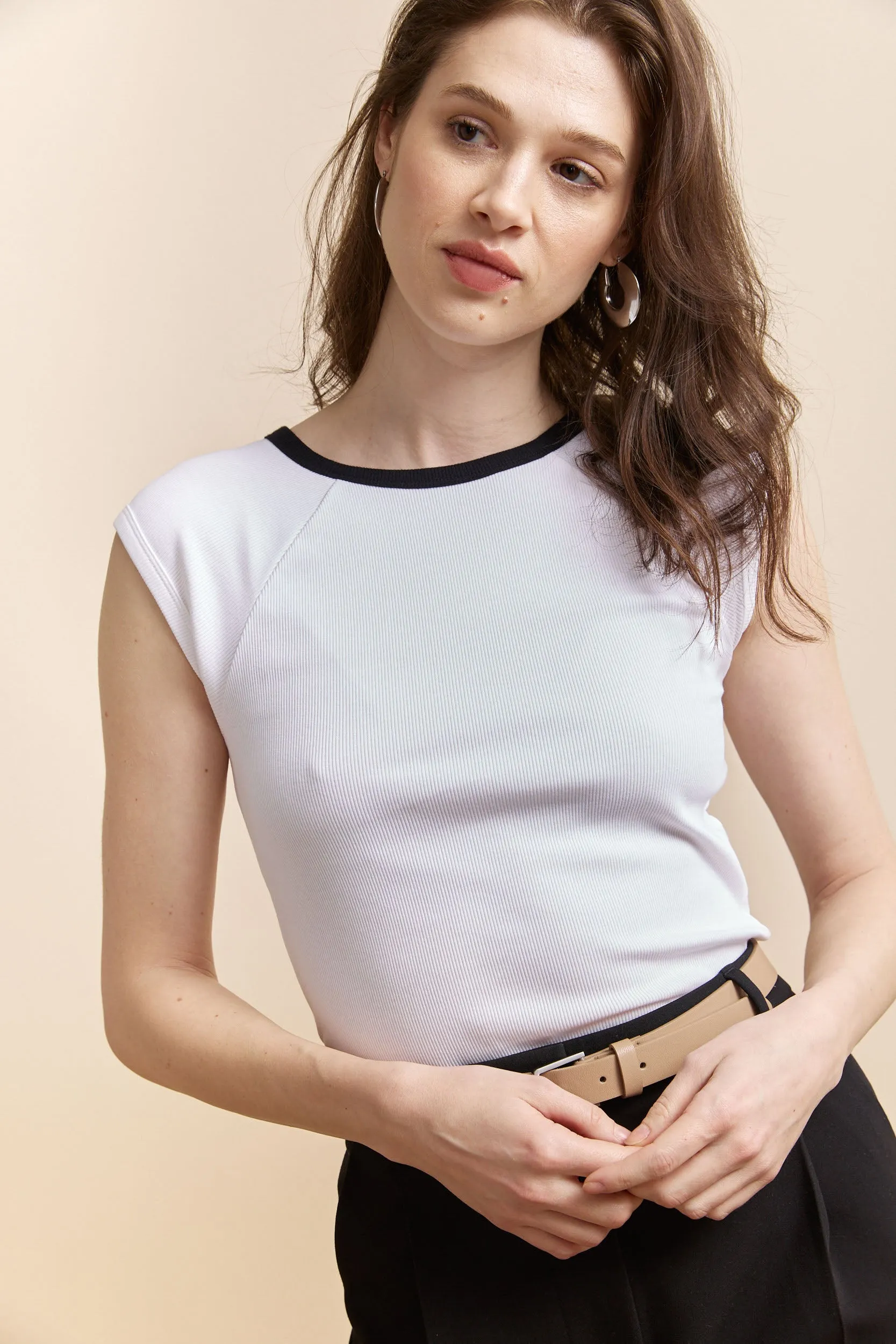 Ribbed t-shirt with crew neck Comfy Pieces