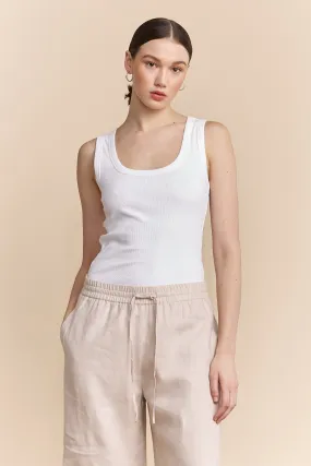 Ribbed tank top with scoop neck Easter