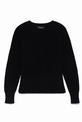 Ribbed Knit Sweater With Fitted Silhouette Outdoor Style