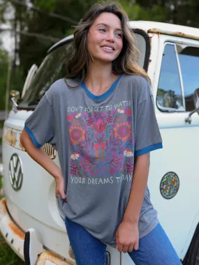 Ringer Oversized Tee Shirt - Water Your Dreams Outdoor Fashion