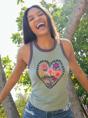 Non Irritating Seams Sporty Layer Look Ringer Tank Top - Bay Heart
