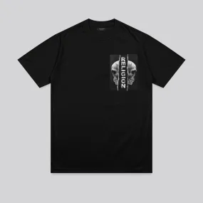 RIPPED T-SHIRT BLACK Casual layering piece