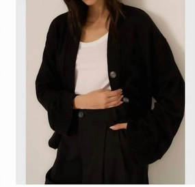 Fashionable Comfort Romy Button Front Cardi In Black