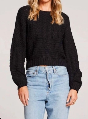 Cozy Chic Ronnie Sweater In Black