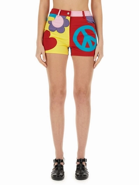 Cotton Shorts With Playful Floral Patterns cheering section