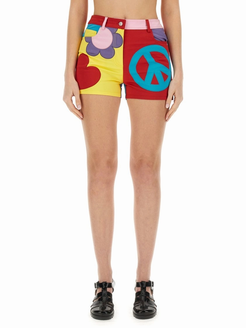 Cotton Shorts With Playful Floral Patterns cheering section