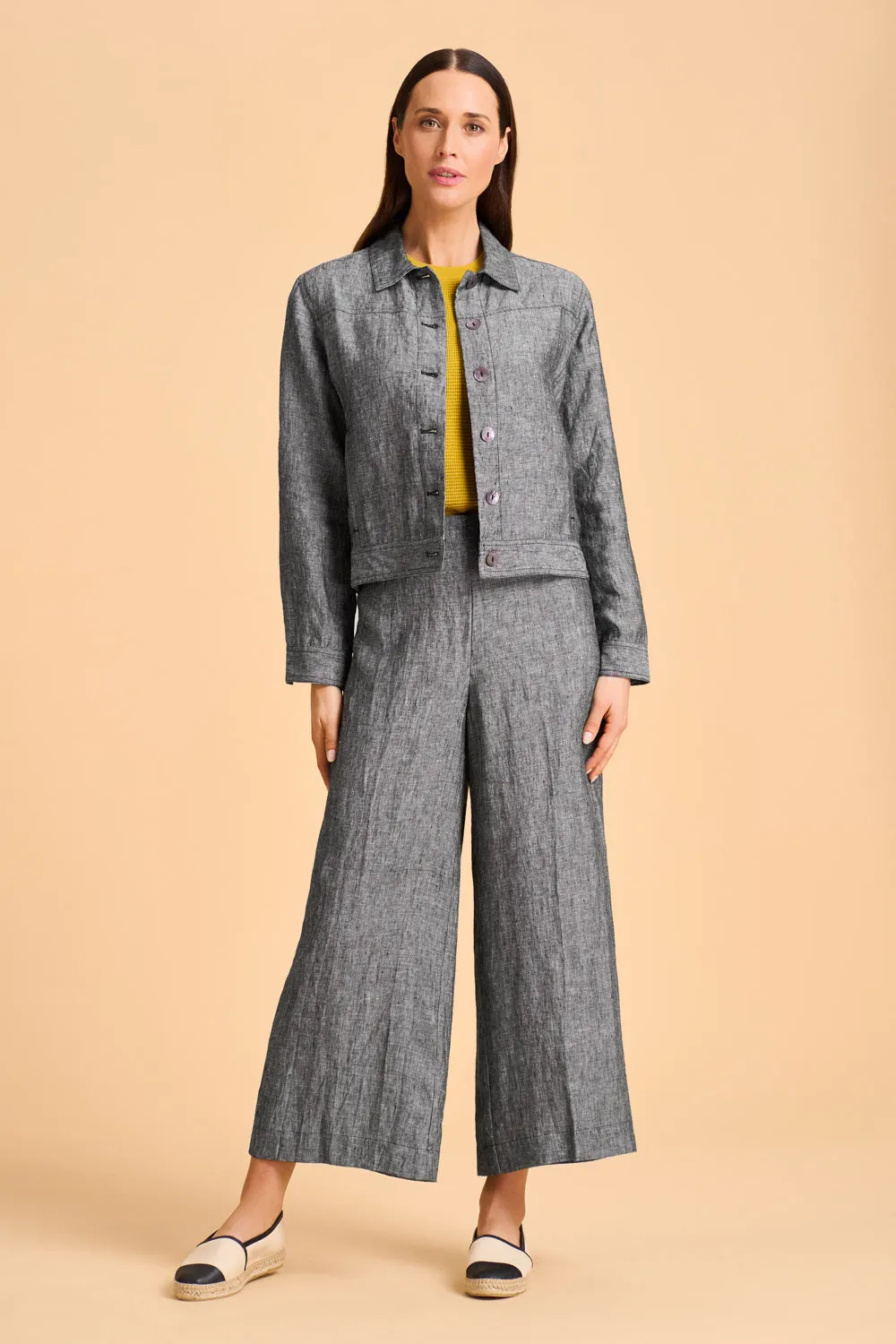 Timeless Linen Jacket - Charcoal WindproofTechnology