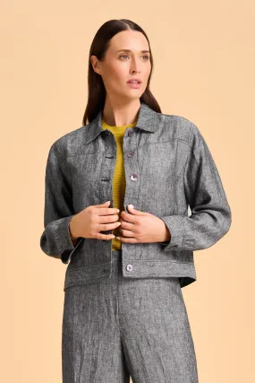 Timeless Linen Jacket - Charcoal Flexible Joint Mobility