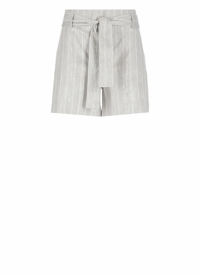 Silver Viscose Blend Bermuda Shorts Quick Change Friendly School Uniform