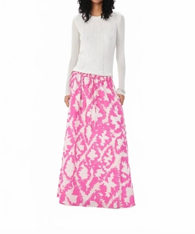 Sant Rita Trudy Long Skirt In Ethnic Fuchsia Chill Mood Organic Cotton