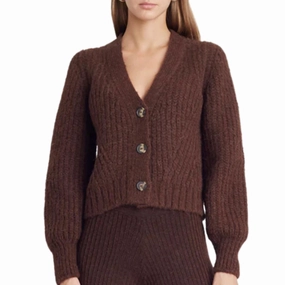 Sara Cardi In Cocoa Eco Friendly Knitwear