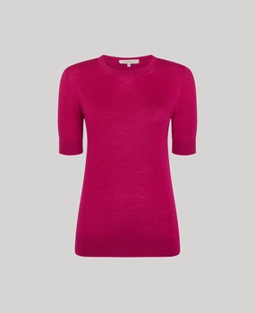 Sascha Short Sleeve Knitted Tee Texture Focus