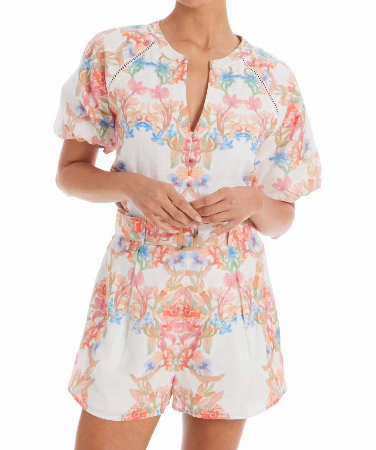 MultiPocket Design Tracy High Waisted Shorts In Multicolor