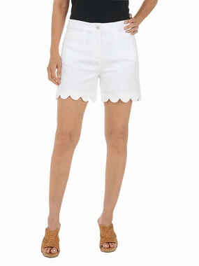 Breezy Fit creative industry Scallop Short In White