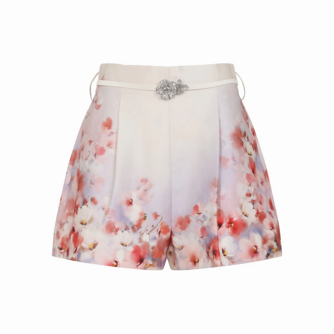 Scarlet Floral Multicolor Silk Crush Flat Front Short Everyday Ready Tennis shorts