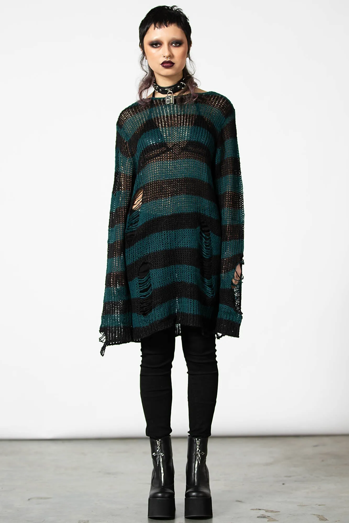 Oversized Fit Sea Punk Knit Sweater