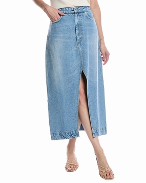 Sea New York Marion Denim Midi Skirt Balanced Outfit Everyday Comfort