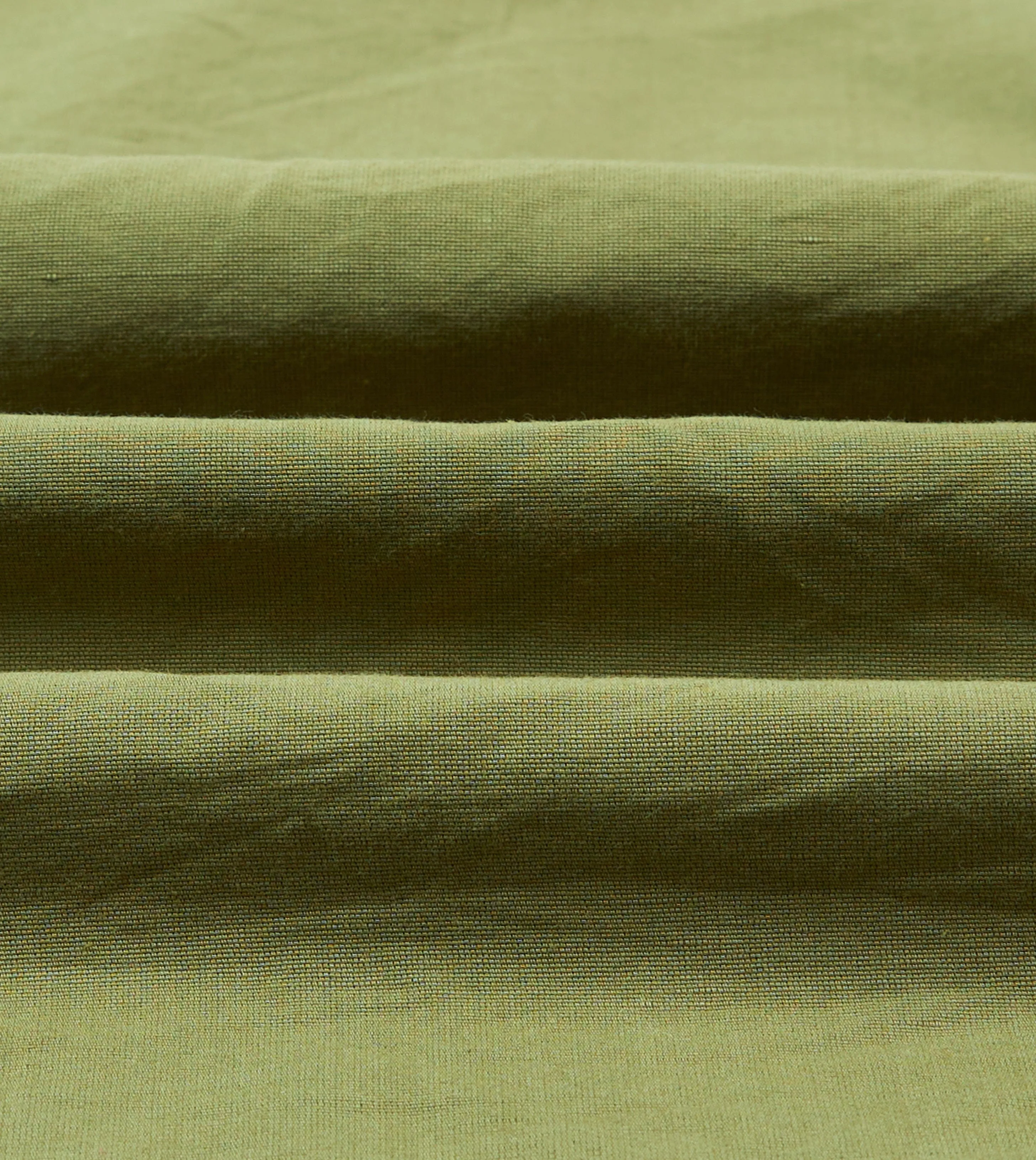 Olive Cotton-Linen Popover Shirt Roomy Cut Comfort-First