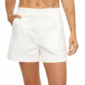 Marissa High Rise Utility Short In White cycling outfit custom-made