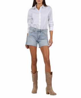 Jane High Rise Long Short In Deep thermal fabric Unisex