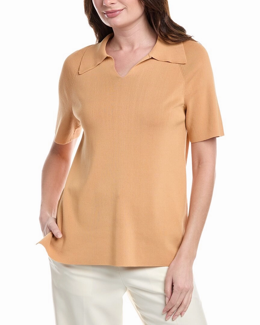 Lafayette 148 New York Polo Sweater Versatile Style Moisture wicking