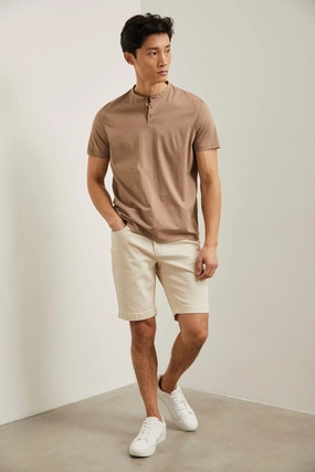 5 pocket twill bermuda shorts Sporty Style Wide Range Motion