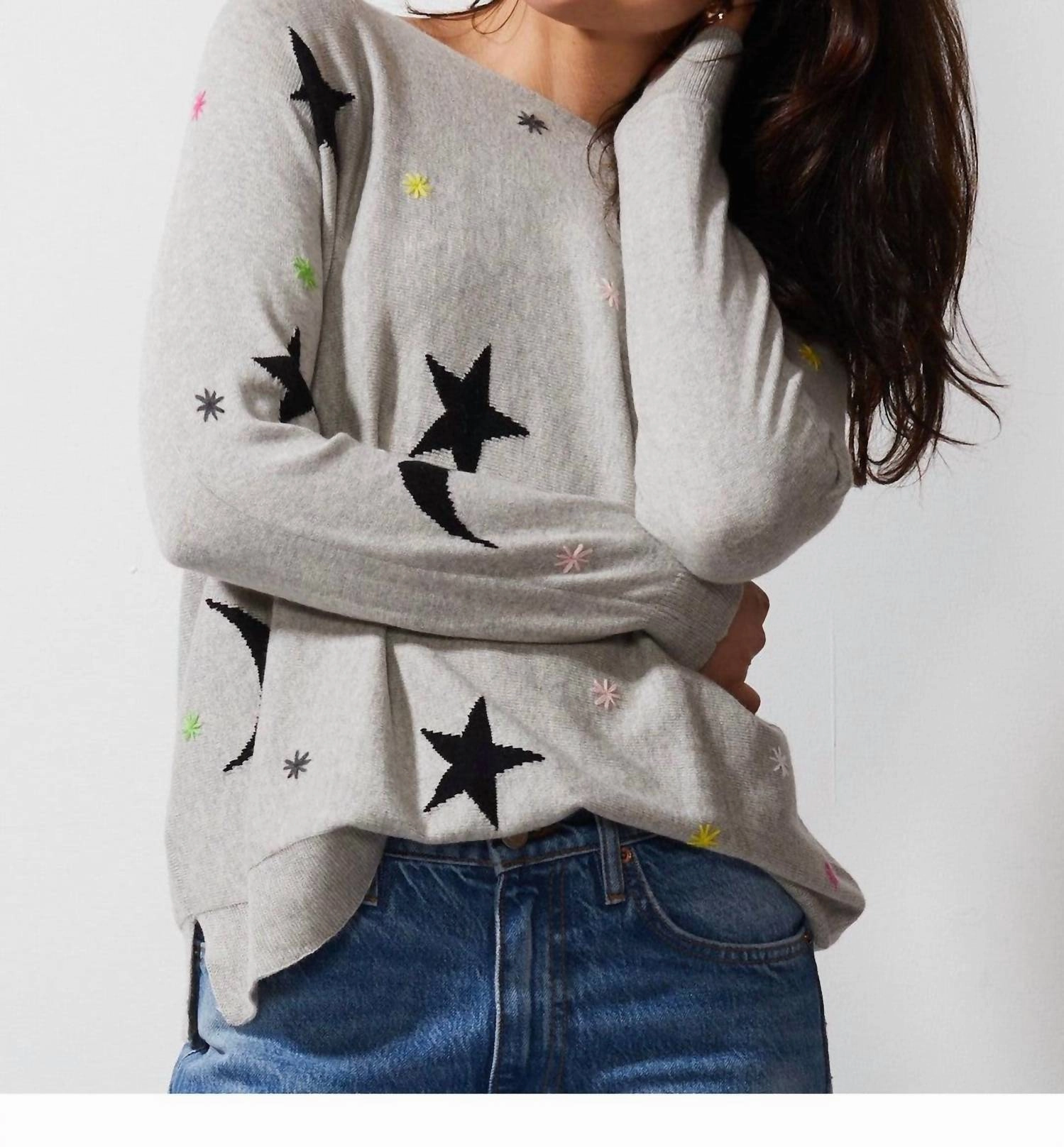 All-Day Wear Starry Night Sweater In Marl