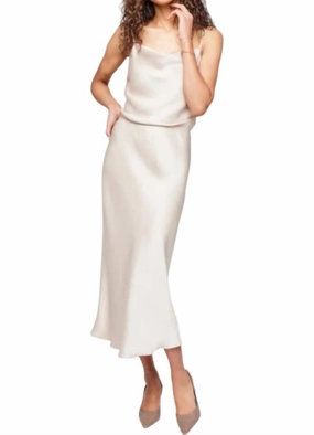 Soft Lines Selena Skirt In Bone