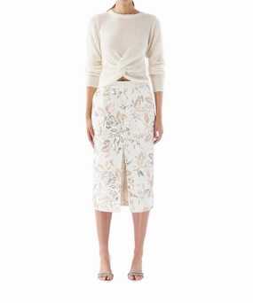 Sequin D-Vine Everyway Skirt In Creamy Ivory investment piece