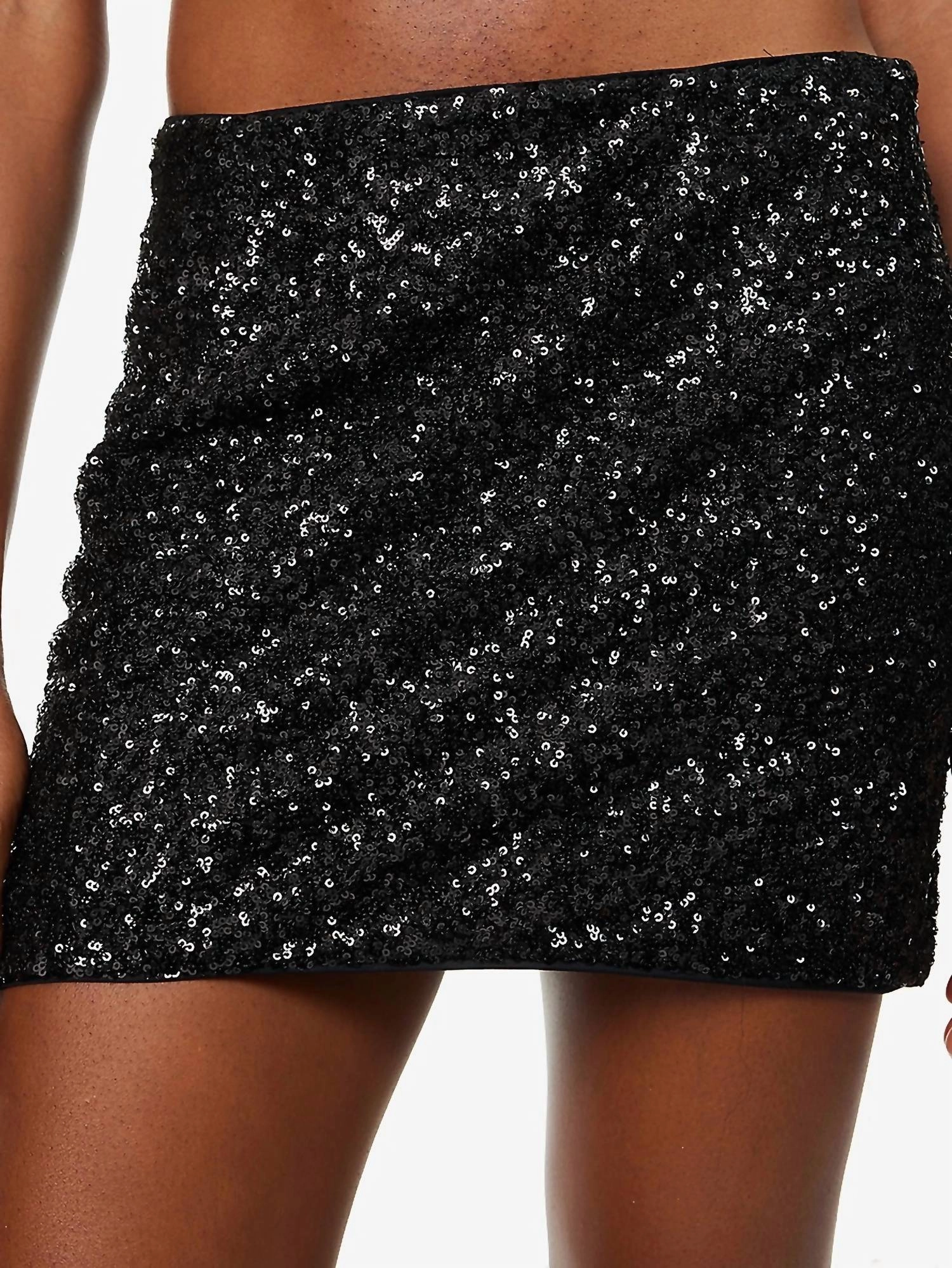 City Ready Sequin Mini Skirt In Black