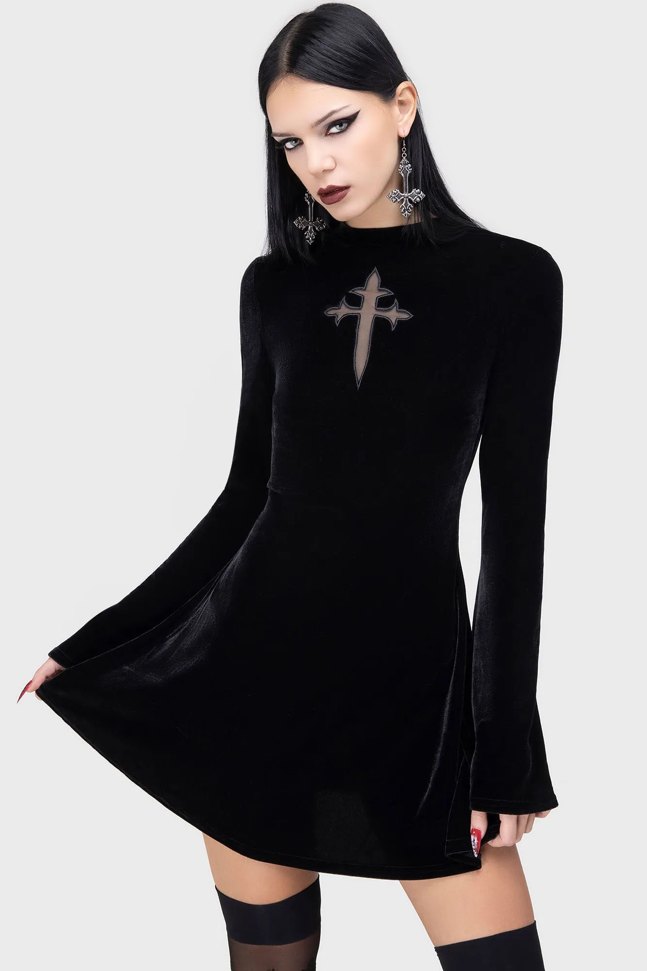 Comfortable and Fashionable Soft Profile Serenade Of Shadows Mini Dress