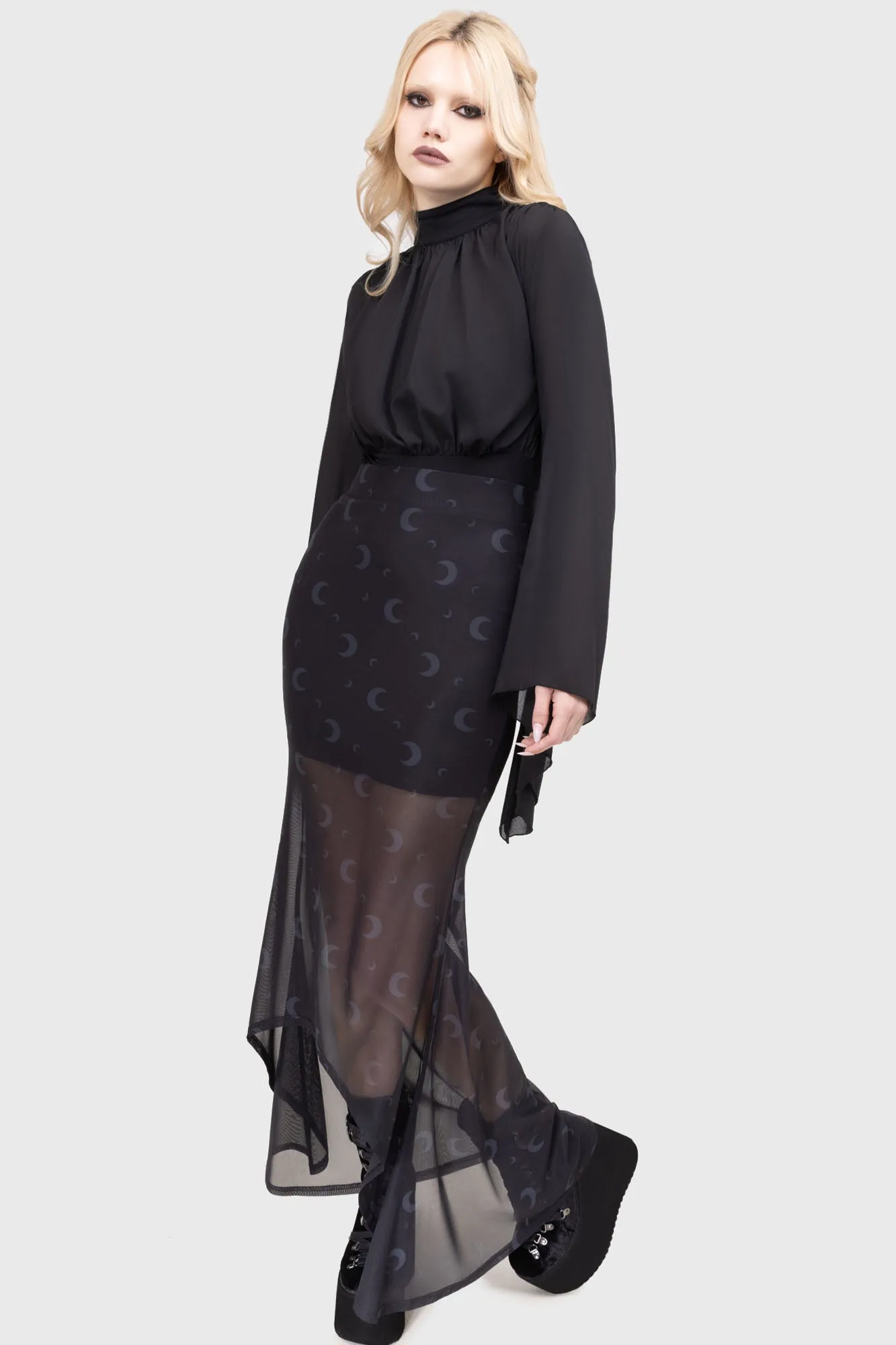 High Street Chic Serenade Of Shadows Skirt