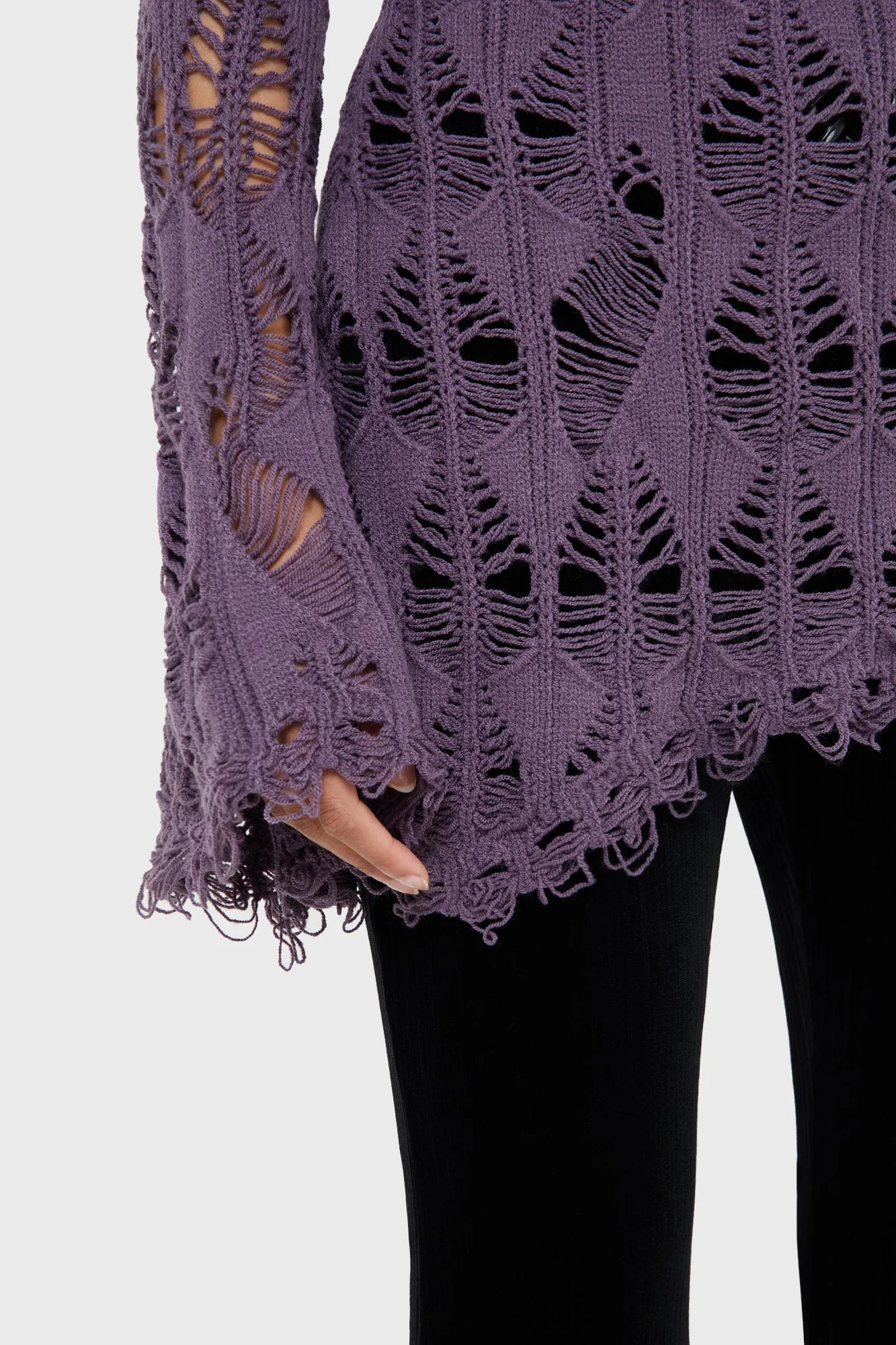 Classic Wear Shadow Wine Sweater [PURPLE]